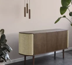 Suspension, Chimes Cluster 3, bois foncé, LED, 3000K, 220lm, Ø3,4cm, H22cm - Umage