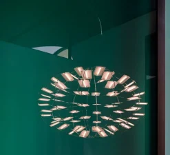 Suspension, Chloris, blanc, nickel, LED, dim, 2500-3000K, Ø90cm, H56cm - Nemo Lighting