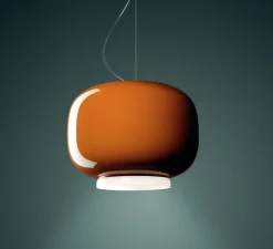 Suspension, Chouchin 1 LED, orange, LED, dim, 2700K, 2581 lm, Ø40cm, H31cm - Foscarini