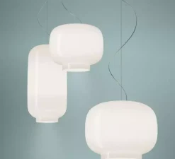 Suspension, Chouchin 2 LED, blanc, LED, dim, 2700K, 2581 lm, Ø22cm, H43cm - Foscarini