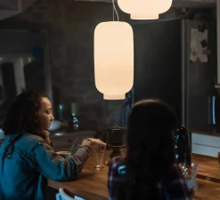 Suspension, Chouchin bianco 2 LED, blanc, LED, dim, 2700K, 2581 lm, L22cm, H43cm - Foscarini