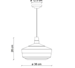 Suspension, Churuata, marron argile, Ø36cm, H26cm - Ferroluce
