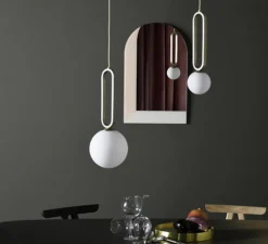 Suspension, Cime, laiton, Ø20cm, H50cm - Eno Studio