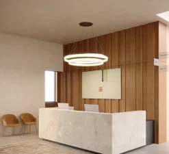 Suspension, Circ double, blanc, IP66, LED, 3000k, 5559 lm, Ø100cm, H20cm - LEDs C4