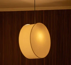 Suspension, Circolo (cotton), blanc, Ø50cm, H50cm - Simone & Marcel