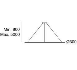 Suspension, Circular simple outward, or, LED, 2700k, 7626 lm, Ø300cm, H5cm - LEDs C4