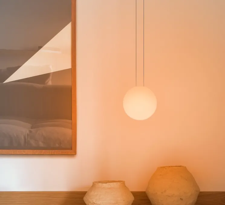 Suspension, Circus solo 0185, noir, LED, dim, 2700K, 759 lm, Ø20cm, H20cm - Vibia