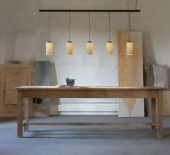 Suspension, Cirio Lineal, rectangular canopy 1-10V, porcelaine, LED, 2700K, 1110 lm, L168cm, H72cm - Santa & Cole