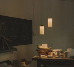 Suspension, Cirio Simple, surface canopy, porcelaine, LED, 2700K, 416 lm, Ø10cm, H21cm - Santa & Cole