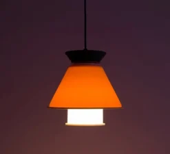 Suspension, CL2, orange, noir, Ø21cm, H20cm - SOWDEN