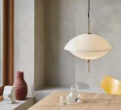 Suspension, Clam, blanc, Ø44cm, H52,2cm - Fritz Hansen