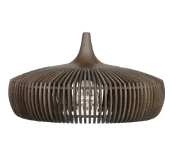 Suspension, Clava Dine, chêne foncé, câble blanc, Ø43cm, H24cm - Umage