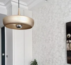 Suspension, Clava Dine, laiton brossé, H28cm, Ø43cm - Umage