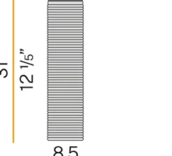 Suspension, Clio sans rosace, verre fumé,, Ø8,5cm, H31cm - Panzeri