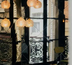 Suspension, Clio sans rosace, verre fumé,, Ø8,5cm, H31cm - Panzeri