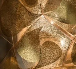 Suspension, Clizia Mama Non Mama M, or, câble rouge, Ø53cm, H25cm - Slamp