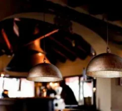 Suspension, cloche, Galileo, métal vieilli, Ø60cm, H40cm - IL FANALE