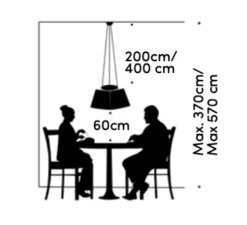 Suspension, Cluster, bleu jaune et rouge, L60cm, H30cm - frauMaier