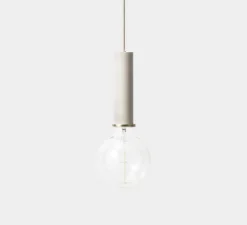 Suspension, Collect lighting, Socket Pendant High, gris clair, Ø6cm, H17cm - Ferm Living