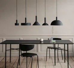 Suspension, Collect lighting, high, abat-jour Cone, noir, Ø25cm, H27cm - Ferm Living