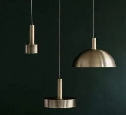 Suspension, Collect lighting, high, abat-jour Record, laiton, Ø30cm, H24cm - Ferm Living