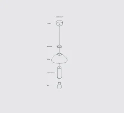 Suspension, Collect lighting, high, noir, abat-jour Record, laiton, Ø30cm, H17cm - Ferm Living