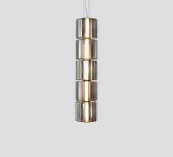 Suspension, Column 300, 5 cylindres, carbone, LED, dim, 0-10V, 3555lm, 2700K, Ø30cm, H143,5cm - A-N-D