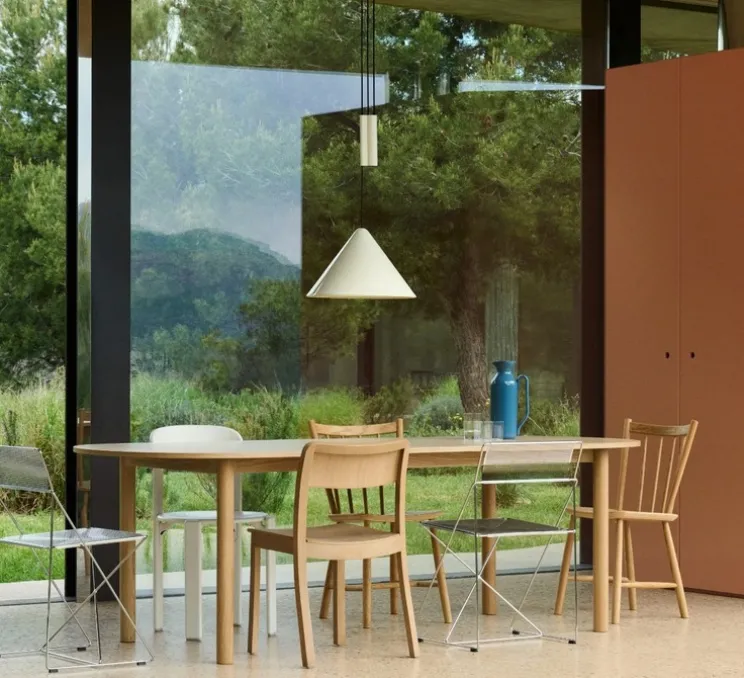 Suspension, Compass 430 ajustable, blanc perlé, Ø43cm, H26cm - HAY