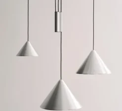 Suspension, Compass 430 ajustable, alu brossé, Ø43cm, H26cm - HAY