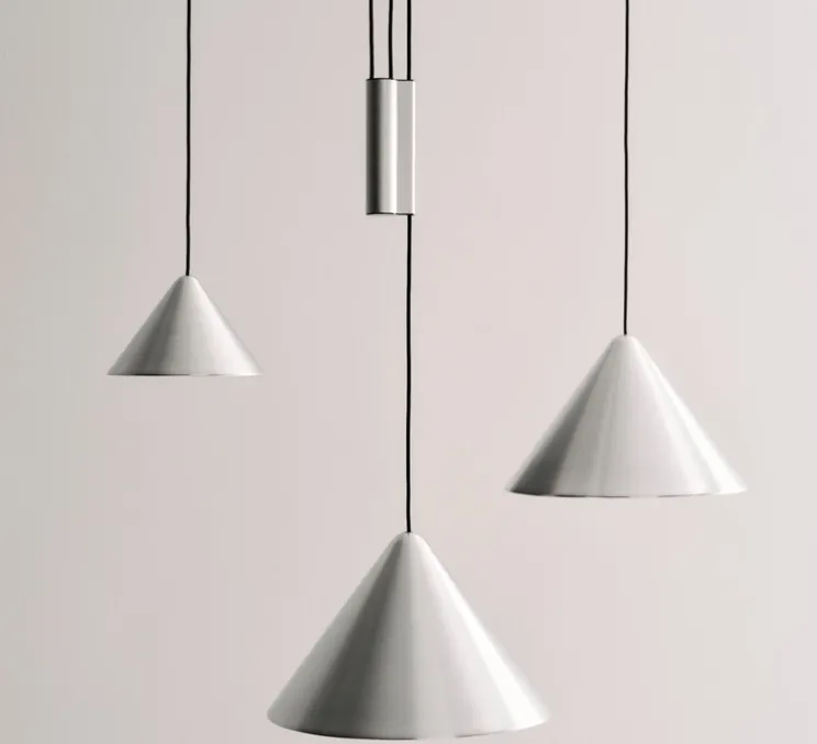 Suspension, Compass 430 ajustable, alu brossé, Ø43cm, H26cm - HAY