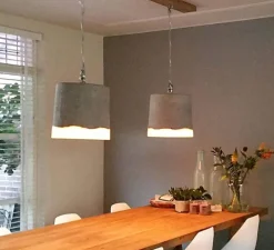 Suspension, Concrete, gris, blanc, Ø34cm, H38cm - Serax