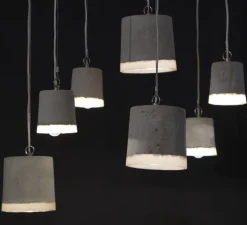 Suspension, Concrete, gris, blanc, Ø34cm, H38cm - Serax