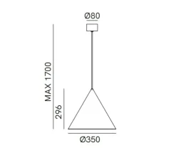 Suspension, Cone 286.03.MM, bronze morocco, Ø35cm, H29,6cm - Il Fanale