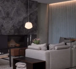 Suspension, Contour 225, blanc perle, LED, 2700K, Ø22,5cm, H21cm - A-N-D