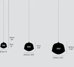 Suspension, Contour 150, jaune citrine, LED, 2700K, Ø15cm, H15cm - A-N-D