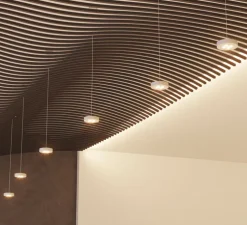 Suspension, Cookie, blanc, LED, dim, 2700-3200-4000K, 985 lm, Ø12cm, H2,5cm - Beneito Faure