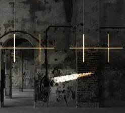 Suspension, Coordinates Suspension 2, champagne, LED, 2700K, 2960lm, L176,2cm, H92,2cm - Flos