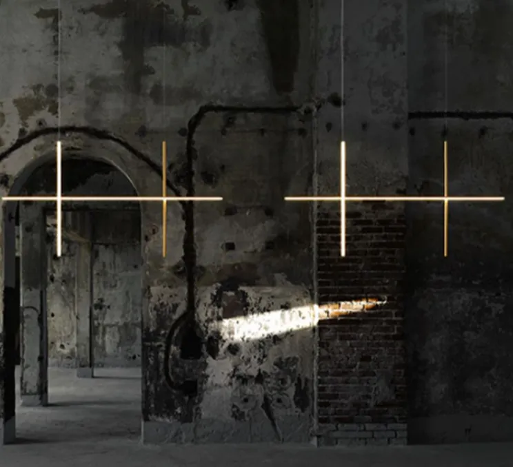 Suspension, Coordinates Suspension 2, champagne, LED, 2700K, 2960lm, L176,2cm, H92,2cm - Flos