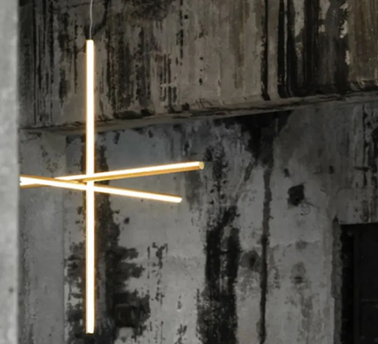 Suspension, Coordinates Suspension 2, champagne, LED, 2700K, 2960lm, L176,2cm, H92,2cm - Flos