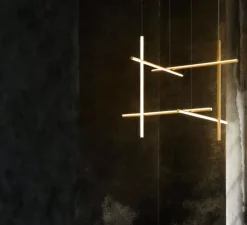 Suspension, Coordinates Suspension 3, champagne, LED, 2700K, 3850lm, Ø78,2cm, H78,2cm - Flos