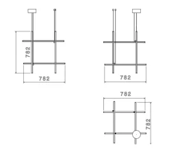 Suspension, Coordinates Suspension 3, champagne, LED, 2700K, 3850lm, Ø78,2cm, H78,2cm - Flos