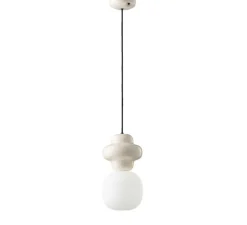 Suspension, Copacabana, blanc crème, Ø17cm, H32cm - Ferroluce