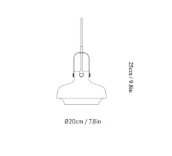 Suspension, Copenhagen Pendant SC6, noir mat, Ø20cm, H25cm - Andtradition