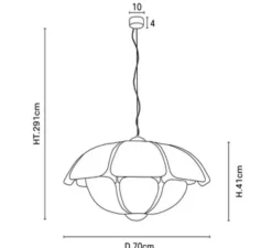 Suspension, Coquillage D70 3L, naturel, Ø70cm, H41cm - Market Set