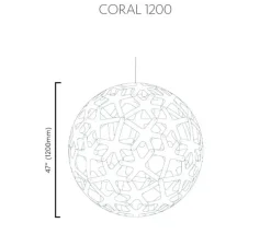 Suspension, Coral, version en kit, naturel, Ø120cm, H120cm - David Trubridge