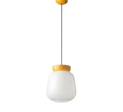 Suspension, Corcovado C2742, blanc, jaune, Ø29cm, H34cm - Ferroluce