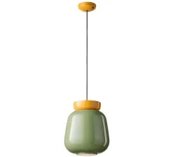 Suspension, Corcovado C2740, jaune, vert, Ø29cm, H34cm - Ferroluce