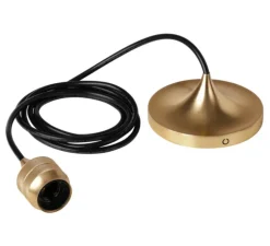 Suspension, Cordset pro, noir et laiton, Ø14cm, H6,3cm - Umage