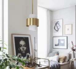 Suspension, Corinth M, laiton, Ø39,4cm, H47cm - Hudson Valley Lighting