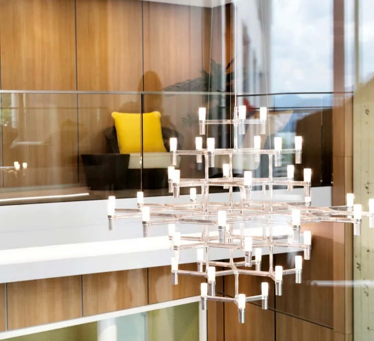 Suspension, Crown Magnum, acier poli, Ø150cm, H124cm - Nemo Lighting